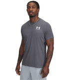 Under Armour HeatGear® Half Sleeves fitted t-shirt-Carbon Heather