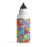 Smiling Monster Doodle Stainless Steel Water Bottle - BnG Wear
