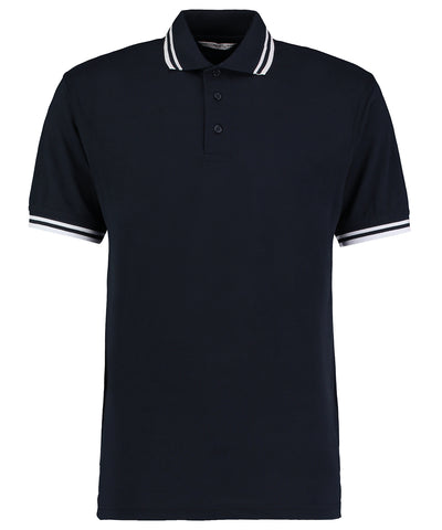BNGwear Polo Shirt Navy Blue/White Tipped Collar