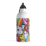Mix up Alien Cloud Monster Doodle Stainless Steel Water Bottle - BnG Wear