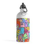 Smiling Monster Doodle Stainless Steel Water Bottle - BnG Wear