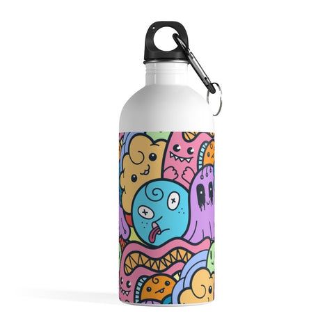 Cute Monster Doodle Stainless Steel Water Bottle - BnG Wear