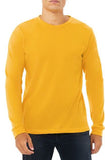 Cotton T-Shirt Men's Yellow  full-Sleeve roundneck