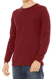 Cotton T-Shirt Men's Maroon full-Sleeve roundneck