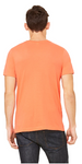 orange half sleeves cotton t-shirt back