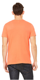orange half sleeves cotton t-shirt back