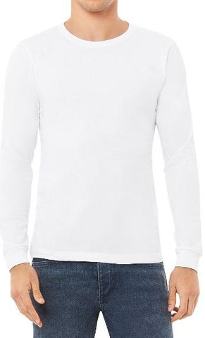 Men's Cotton T-Shirt White full-Sleeve roundneck