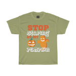 stop starring at my pumpkin halloween ghost classic t shirt