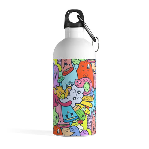Smiling Monster Doodle Stainless Steel Water Bottle - BnG Wear