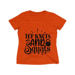 Top Knots and Squats Women's Heather Wicking Tee - BnG Wear