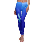 Women's Cut & Sew Casual Leggings | Jeggings | Shark Abstract - BnG Wear