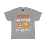 stop starring at my pumpkin halloween ghost classic t shirt