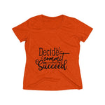 Decide Commit Succeed Women's Heather Wicking Tee - BnG Wear
