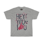 Hey you I like you Women Designous Printed T shirt round neck