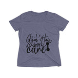 Gym Hair Don't Care Women's Heather Wicking Tee - BnG Wear
