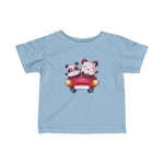 Infant Fine Jersey Printed Tee | Panda and his friend in car - BnG Wear