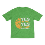 Men's Heather Dri-Fit Tee | Yes I'M Tall Yes I Play BasketBall - BnG Wear