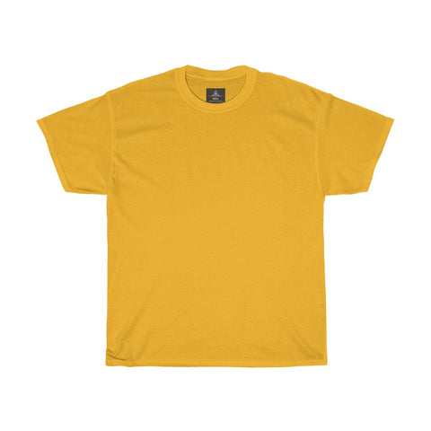 Unisex Round Neck Plain T-Shirt Gold Yellow (Regular Fit)