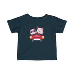 Infant Fine Jersey Printed Tee | Panda and his friend in car - BnG Wear