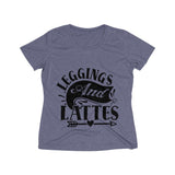 Leggings and Lattes Women's Heather Wicking Tee - BnG Wear