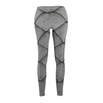Women's Cut & Sew Casual Leggings | Jeggings | Grey Abstract - BnG Wear