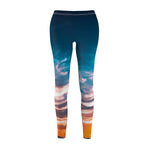 Women's Cut & Sew Casual Leggings | Jeggings | Sky Abstract - BnG Wear