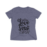 Love Your Body Women's Heather Wicking Tee - BnG Wear