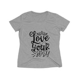 Love Your Body Women's Heather Wicking Tee - BnG Wear