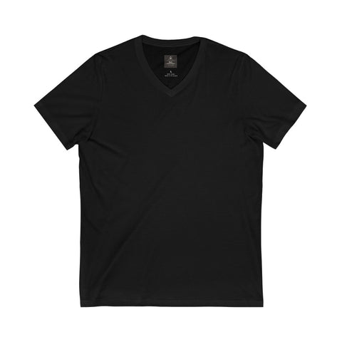 Unisex Jersey Short Sleeve Black Tee (V- Neck)