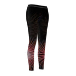 Women's Cut & Sew Casual Leggings | Jeggings | Fireworks Abstract - BnG Wear