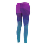 Women's Cut & Sew Casual Leggings | Jeggings | Purple Abstract - BnG Wear