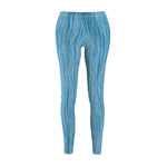 Women's Cut & Sew Casual Leggings | Jeggings | Blue Paint Brush Abstract - BnG Wear