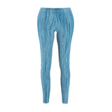 Women's Cut & Sew Casual Leggings | Jeggings | Blue Paint Brush Abstract - BnG Wear