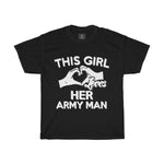 This girl loves her army man Women Designous Printed Tshirt round neck