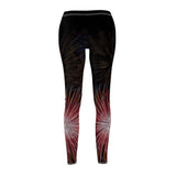 Women's Cut & Sew Casual Leggings | Jeggings | Fireworks Abstract - BnG Wear
