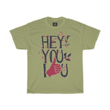 Hey you I like you Women Designous Printed T shirt round neck