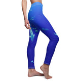 Women's Cut & Sew Casual Leggings | Jeggings | Shark Abstract - BnG Wear