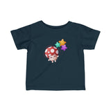 Infant Fine Jersey Printed Tee | Mushroom with star balloon - BnG Wear