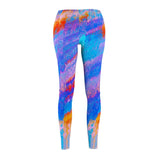 Women's Cut & Sew Casual Leggings | Jeggings | Blue  Abstract - BnG Wear