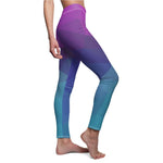 Women's Cut & Sew Casual Leggings | Jeggings | Purple Abstract - BnG Wear