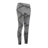 Women's Cut & Sew Casual Leggings | Jeggings | Grey Abstract - BnG Wear