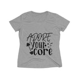 Adore Your Core Women's Heather Wicking Tee - BnG Wear