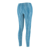 Women's Cut & Sew Casual Leggings | Jeggings | Blue Paint Brush Abstract - BnG Wear