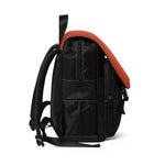 Tan Leather Print Unisex Casual Shoulder Backpack
