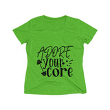 Adore Your Core Women's Heather Wicking Tee - BnG Wear
