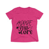 Adore Your Core Women's Heather Wicking Tee - BnG Wear