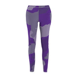 Women's Cut & Sew Casual Leggings | Camaflage Purple