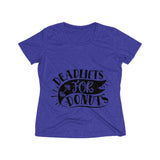 Deadlifts For Donuts Women's Heather Wicking Tee - BnG Wear