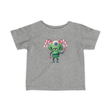Infant Fine Jersey Printed Tee | Cute Monster Alien - BnG Wear