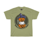 happy halloween day halloween pumpkin cat witch classic t shirt